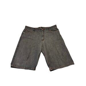Red Ape Denim Hip Hop Urban Streetwear Denim Shorts Mens Sz 42 Embroidered